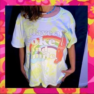 Yellow Tie Dye CocaCola Tee